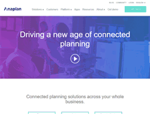 Tablet Screenshot of anaplan.com